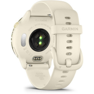 Garmin Vivoactive 6, GPS 42mm Lunar Gold, curea Bone