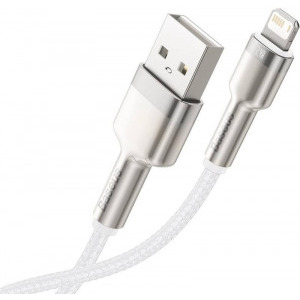 Baseus Cafule Metal CALJK-B02, USB Male la Lightning Male, 2 m, White