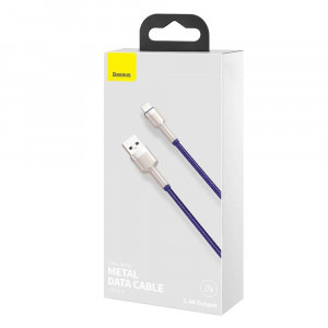 Baseus Cafule Metal, CALJK-B05, USB Male la Lightning Male, 2 m, Purple