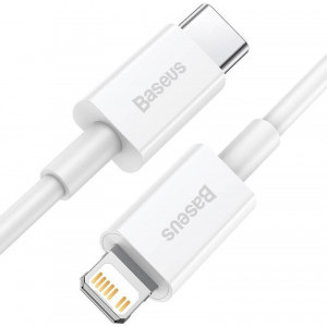 Baseus Superior CATLYS-02, USB-C Male la Lightning Male, 0.25 m, White