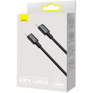 Baseus Superior CATYS-B01, USB-C Male la USB-C Male, 100W, 1 m, Black