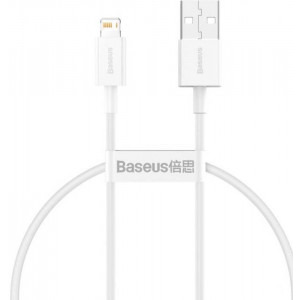 Cablu de date / adaptor Baseus Superior CALYS-02, USB Male la Lightning Male, 0.25 m, White