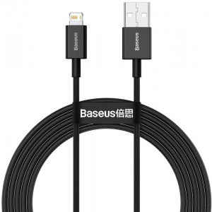 Cablu de date / adaptor Baseus Superior CALYS-A01, USB Male la Lightning Male, 1 m, Black