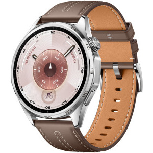 Huawei Watch GT 6, 46mm, Steel Stainless Steel, curea Grey Composite Leather