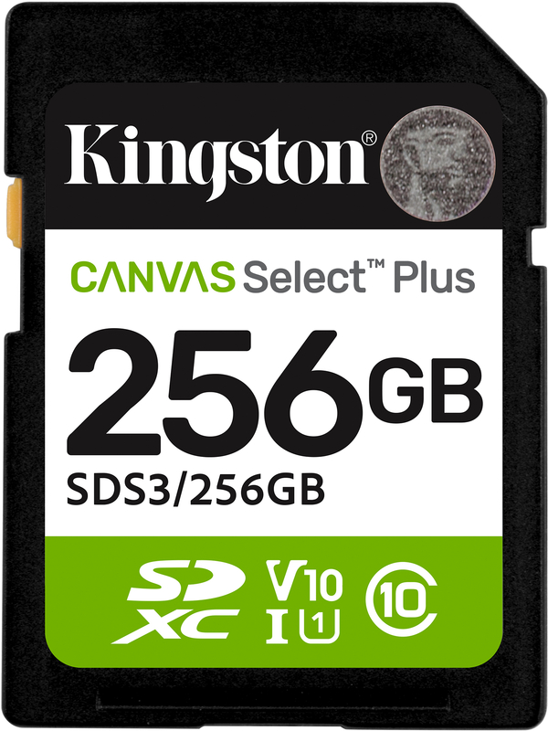 Card memorie Kingston SDXC Canvas Select Plus Gen3 Class 10 UHS-I 256GB