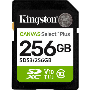 Card memorie Kingston SDXC Canvas Select Plus Gen3 Class 10 UHS-I 256GB