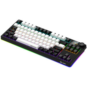 LORGAR KBP70TKLW Pro RGB Toxic Purple Linear Switch Black/Red Mecanica