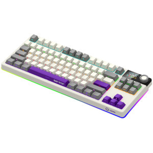 LORGAR KBP70TKLW Pro TKL RGB Toxic Purple Linear Switch Beige Mecanica
