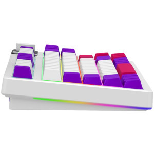 LORGAR KBP70TKLW Pro TKL RGB Toxic Purple Linear Switch White Mecanica