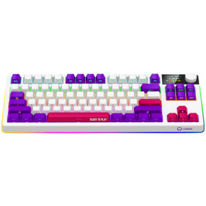 LORGAR KBP70TKLW Pro TKL RGB Toxic Purple Linear Switch White Mecanica