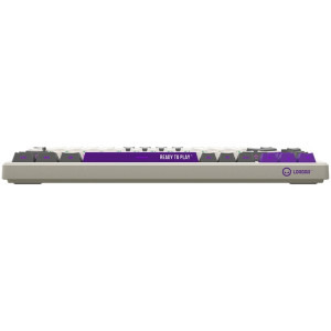LORGAR KBP7075W Pro TKL RGB Toxic Purple Linear Switch Beige Mecanica