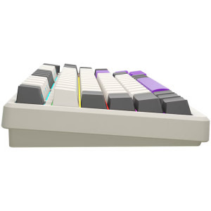 LORGAR KBP7075W Pro TKL RGB Toxic Purple Linear Switch Beige Mecanica