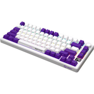 LORGAR KBP7075W Pro TKL RGB Toxic Purple Linear Switch White Mecanica