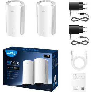 CUDY 2.5Gigabit M11000 Tri-Band WiFi 7 2buc