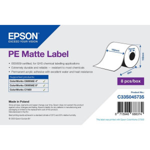 Consumabil Epson Rola continua etichete mate PE C33S045735, 102 mm x 55 m