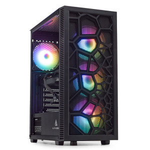 PC Gaming ZMEU Epic NO RAM Edition (fara memorie RAM DDR4), AMD Ryzen 5 5600 3.5GHz, 1TB SSD, RTX 5050 8GB GDDR6, Iluminare RGB