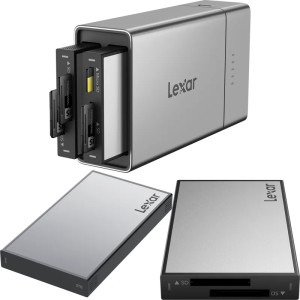 Cititor carduri Lexar Professional Workflow, cititor dual SD cu stocare SSD 2TB