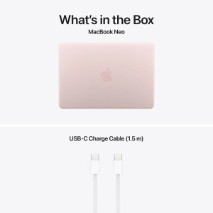 Apple 13'' MacBook Neo 13 with Liquid Retina, Apple A18 Pro chip (6-core CPU), 8GB, 512GB SSD, Apple A18 Pro 5-core GPU, macOS, Blush, INT keyboard, 2026