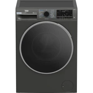 Beko B7WFU68418MB2 ES, 8 kg, 1400 RPM, Clasa A, ProSmart Inverter, EnergySpin, SteamCure, AquaWave, Gri