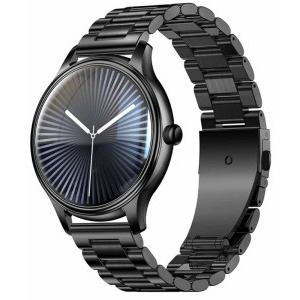SmartWatch COLMi L28 negru, curea din otel negru