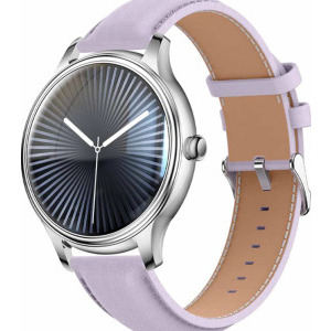 SmartWatch COLMi L28 argintiu-violet, curea din piele violeta