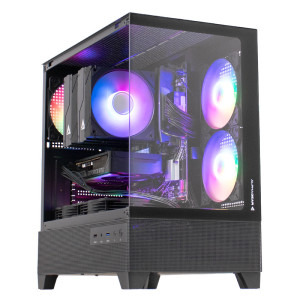 PC Gaming BALAUR Legendar, Intel i5-14400F 2.5GHz, 32GB DDR4, 500GB SSD, RTX 5070 12GB GDDR7, Iluminare RGB
