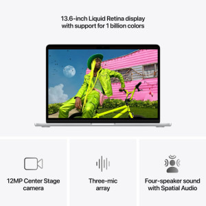 Apple 13.6'' MacBook Air 13 with Liquid Retina, Apple M5 chip (10-core CPU), 16GB, 2TB SSD, Apple M5 10-core GPU, macOS, Silver, INT keyboard, 2026