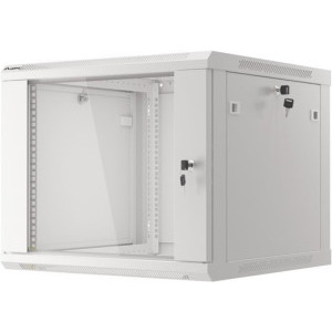 Lanberg WF01-6609-10S 9U, Wall mount, 600 x 600, Glass door, Gri