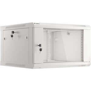 Lanberg WF01-6606-10S 6U, Wall mount, 600 x 600, Glass door, Gri