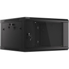 Lanberg WF01-6606-10B 6U, Wall mount, 600 x 600, Glass door, Negru