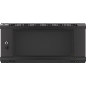 Lanberg WF01-6404-10B 4U, Wall mount, 600 x 450, Glass door, Negru