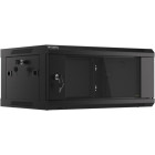 Lanberg WF01-6404-10B 4U, Wall mount, 600 x 450, Glass door, Negru