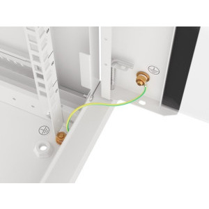 Lanberg WF01-6622-10S 22U, Wall mount, 600 x 600, Glass door, Gri