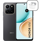 Smartphone Honor X7d, 128GB, 6GB RAM, Dual SIM, 4G, Tri-Camera, Velvet Black + Honor Choice Earbuds X7e Active
