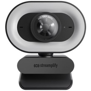 streamplify Cam Plus, Full HD, FOV 80, Ring light, Black