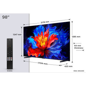 TCL Smart TV QLED 98P8K Seria P8K 248cm 4K UHD HDR