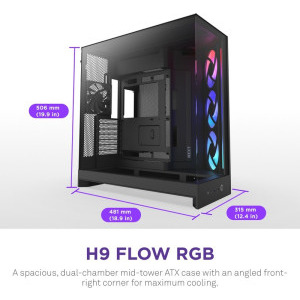 NZXT H9 Flow RGB, Black