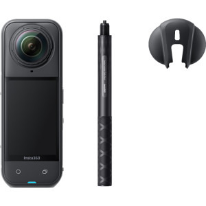 Camera video actiune Insta360 X5 Midnight Black Snowboard Bundle
