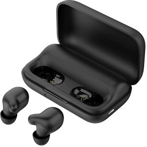 Xiaomi Haylou T15, Bluetooth 5.0, powerbank-dock 2200mAh, touch control, IPX5, AAC, DSP, Black