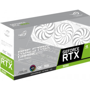 Placa video ASUS GeForce RTX 3090 ROG STRIX O24G White 24GB GDDR6X