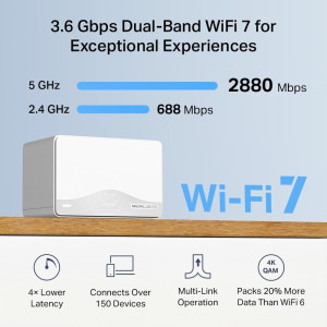 MERCUSYS Gigabit Halo H25BE Dual-Band WiFi 7 2buc