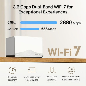 MERCUSYS 2.5Gigabit Halo H27BE Dual-Band WiFi 7 3buc