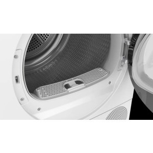 Bosch WQB246DNBY, Pompa de caldura, 9 kg, Clasa B, AutoDry, Smart Dry, Silent Dry, Self Cleaning Condenser, Home Connect, Iluminare interioara, Alb