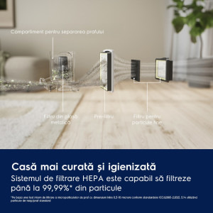 Electrolux Seria 300 EL31C1LDB, fara sac, 850W, 2L, Albastru/Negru