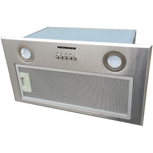 Hota incorporabila Heinner integrata HBIH-MD600IX, Putere de absorbtie 610 m3/h, Clasa C, 3 trepte de viteza, Iluminare LED, 60 cm, Inox