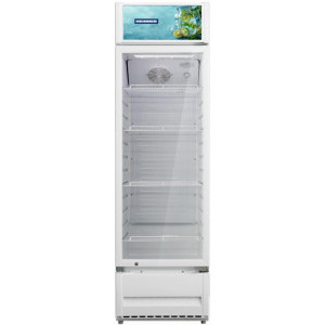Frigider Heinner Vitrina frigorifica HSC-M265WHB, 265 L, Clasa B, Control mecanic, Iluminare LED, 185 cm, Alb