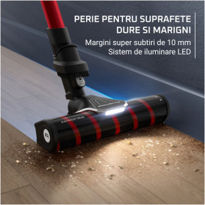 Rowenta X-Force Flex 9.60 Allergy RH2099WO, vertical, 250W, 0.44L, Negru/Rosu