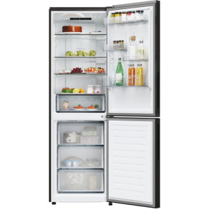 Candy ECN2CQTEB186, 355 L, Clasa E, No Frost, Circle Fresh, Fresh 0°C Area, hOn, Control electronic, 185 cm, Negru