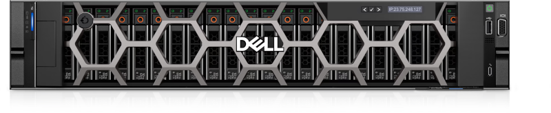 Server DELL PowerEdge R7625 2U, 2x Procesor AMD EPYC™ 9224 2.5GHz, 64GB RDIMM RAM, 2x 480GB SATA SSD, PERC H755, 16x Hot Plug SFF