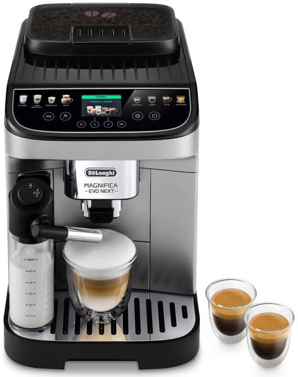 Espressor de cafea DeLonghi automat Magnifica Evo Next ECAM310.80SB 1450W 15bar 1.9L Negru/Argintiu